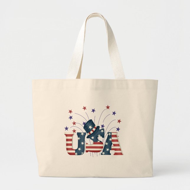 Grand Tote Bag T-shirts et cadeaux de bannière étoilée des (Devant)