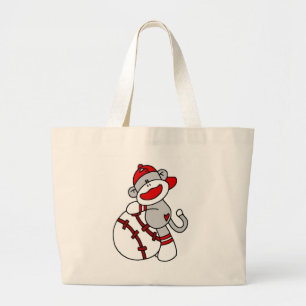 Grand Tote Bag T-shirts et cadeaux de baseball Singe Chaussette