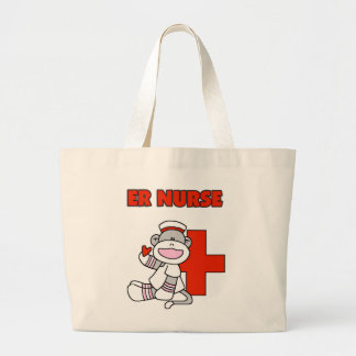 Grand Tote Bag T-shirts et cadeaux de l'infirmière de singe de ch