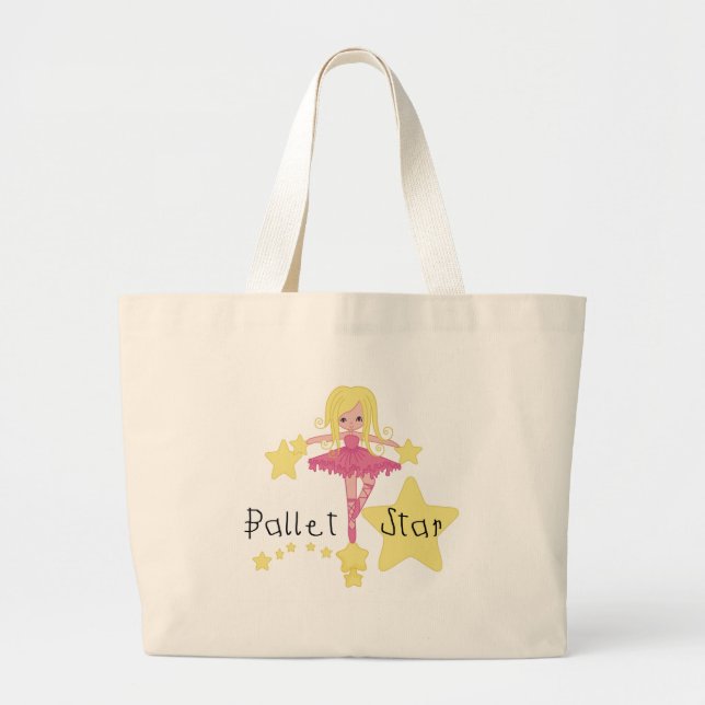 Grand Tote Bag T-shirts et cadeaux d'étoile de ballet (Devant)