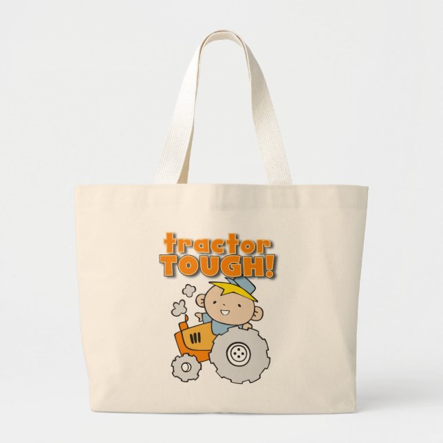 Grand Tote Bag T-shirts et cadeaux durs de tracteur (Devant)