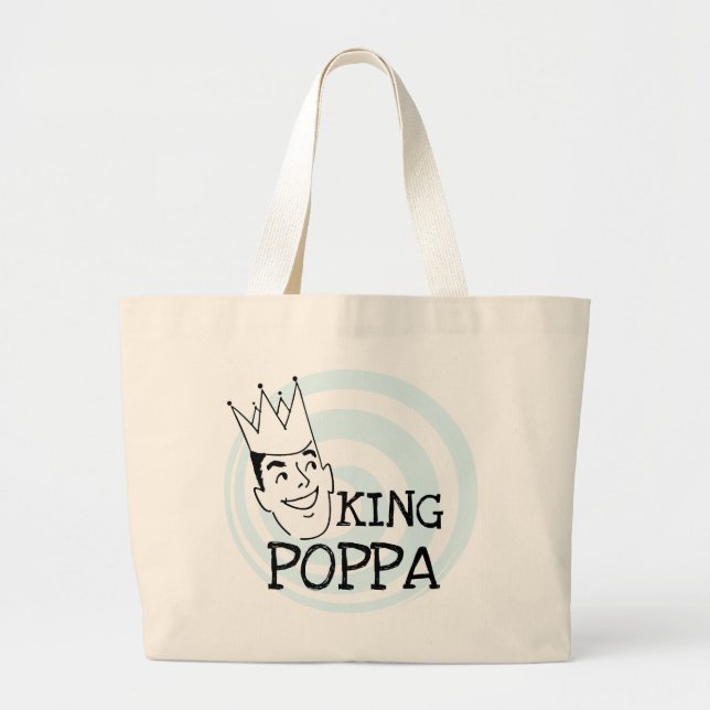 Grand Tote Bag T-shirts et cadeaux King Poppa (Devant)