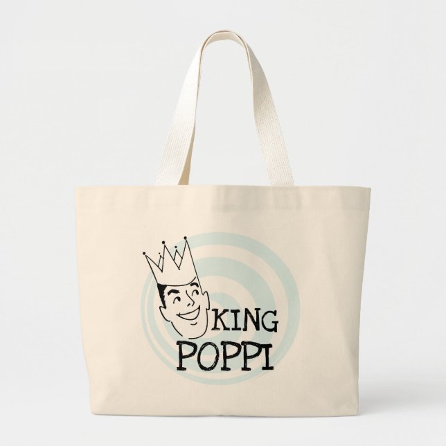 Grand Tote Bag T-shirts et cadeaux King Poppi (Devant)
