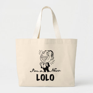 Grand Tote Bag T-shirts et cadeaux Lolo neufs souriants