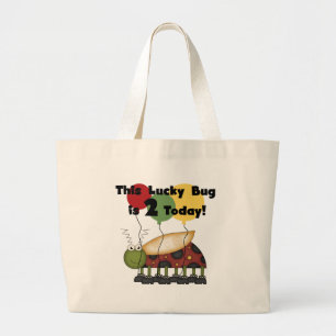 Grand Tote Bag T-shirts et cadeaux Lucky Bug 2e anniversaire