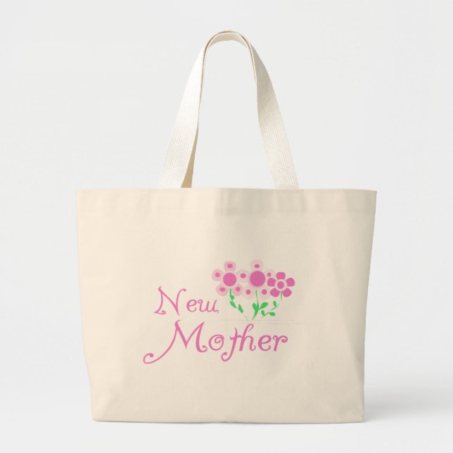 Grand Tote Bag T-shirts et cadeaux Mère Fleurs Roses (Devant)