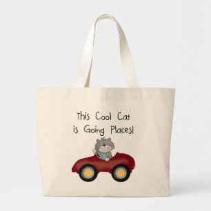 Grand Tote Bag T-shirts et cadeaux rouges allants de voiture d'en