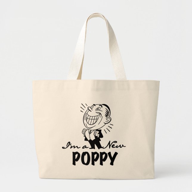 Grand Tote Bag T-shirts et cadeaux Smiling New Poppy (Devant)
