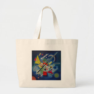 Grand Tote Bag Tableau bleu de Kandinsky