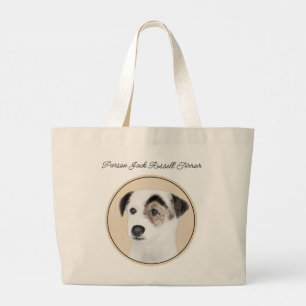 Grand Tote Bag Tableau Terrier Russell Jack Parson Chien de Compa