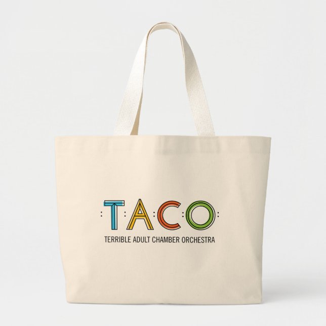 Grand Tote Bag TACO enorme Fourre-tout (Devant)