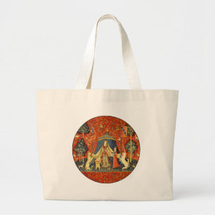 Grand Tote Bag Tapisserie Médiévale de la Dame et la Licorne : Ar