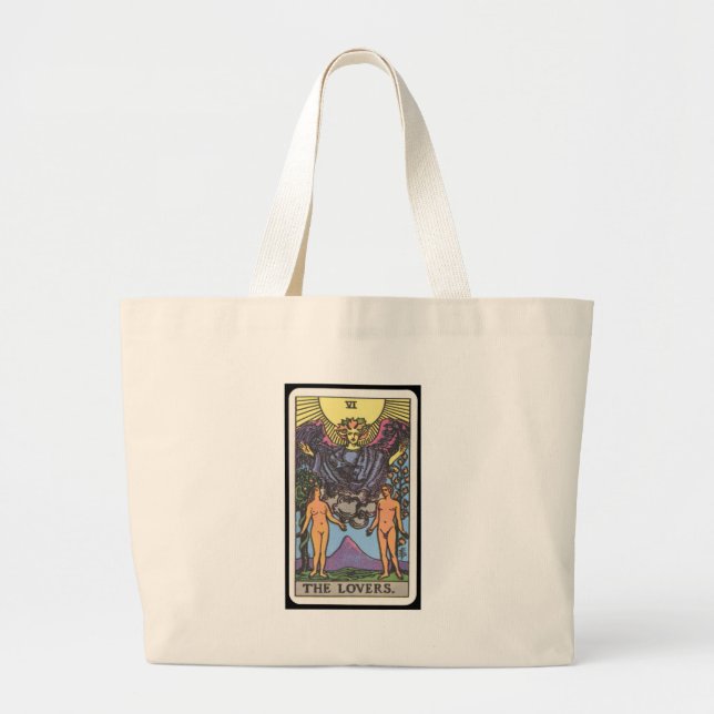Grand Tote Bag Tarot : Les amants (Devant)
