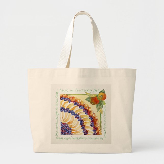 Grand Tote Bag Tarte 2014 de mûre d'Apple (Devant)