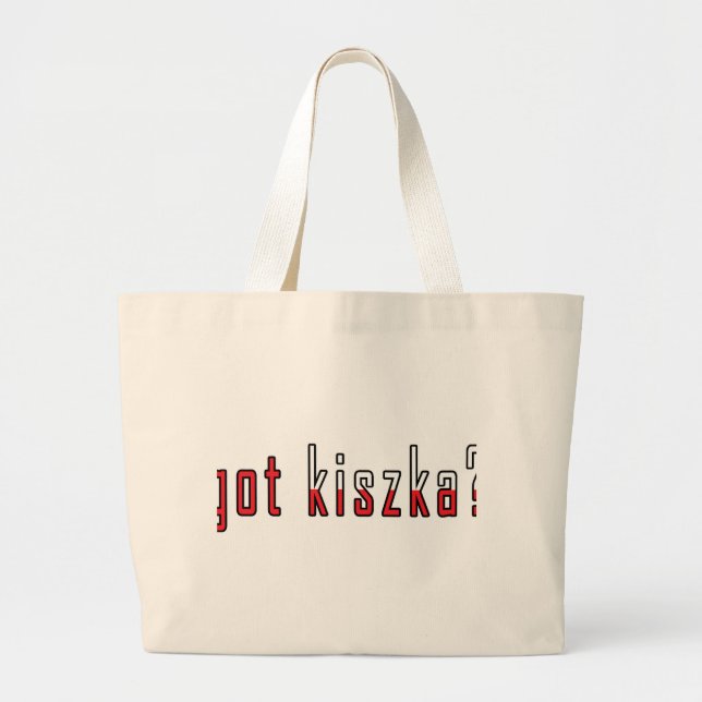 Grand Tote Bag t'as du kiszka ? Drapeau (Devant)