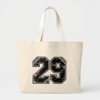 Grand Tote Bag Tasse Latte – Graphique Sportif Numéro 29 Varsity