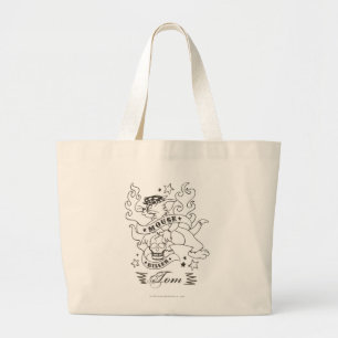 Grand Tote Bag Tatouage 1 de tueur de souris de Tom