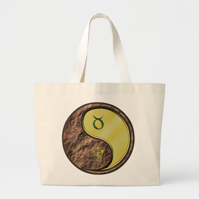 Grand Tote Bag Taureau & Singe de Métal (Devant)