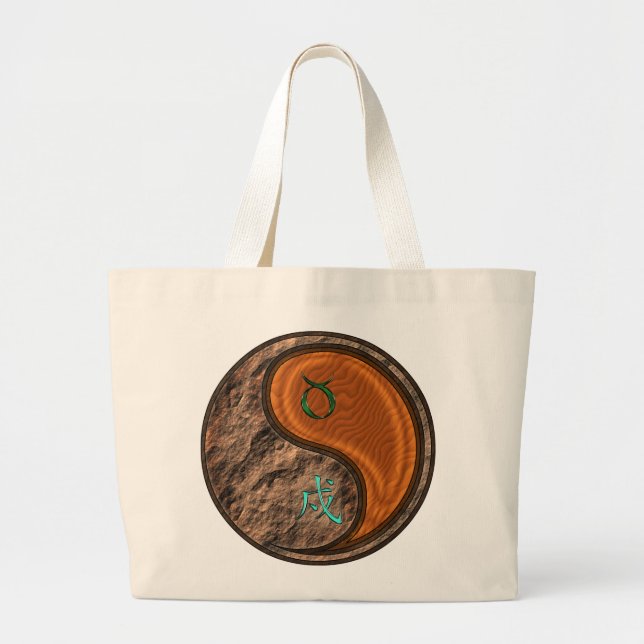 Grand Tote Bag Taurus et chien des bois (Devant)
