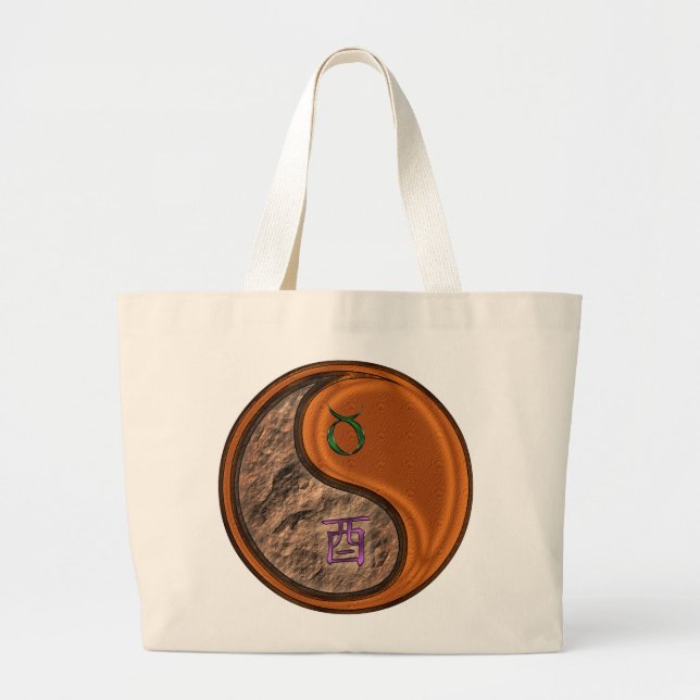 Grand Tote Bag Taurus et coq de bois (Devant)