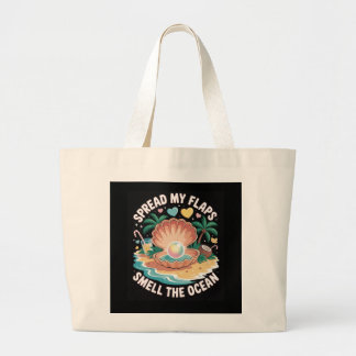 Grand Tote Bag Tease Tropical Écarte mes ailes, respire l'océan