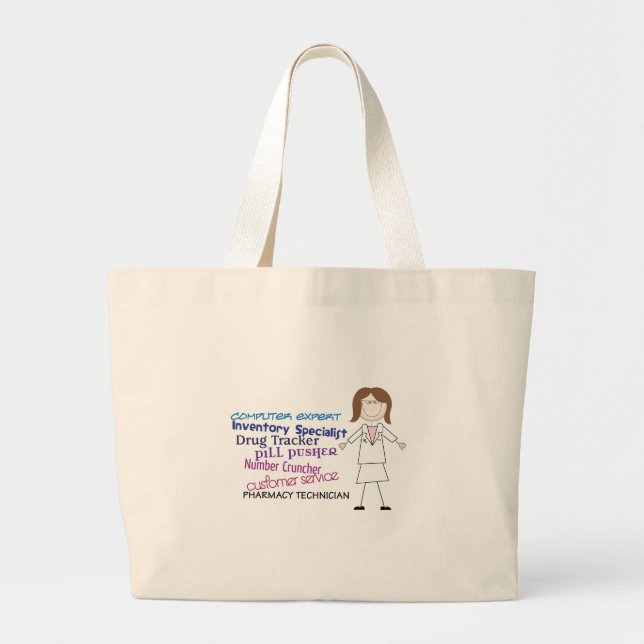 Grand Tote Bag Technicien en pharmacie (Devant)
