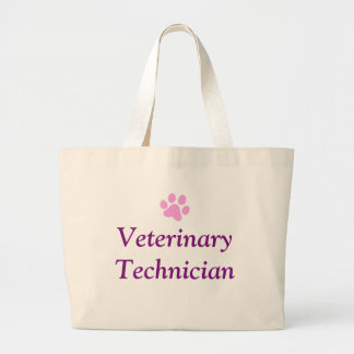 Grand Tote Bag Technicien vétérinaire avec l'empreinte de patte