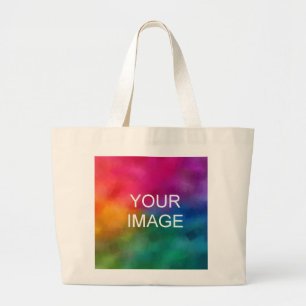 Grand Tote Bag Téléchargez votre photo Image Logo de l'entreprise