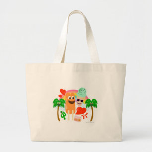 Grand Tote Bag Tellement mignon été Love Fun Kawaii caractères