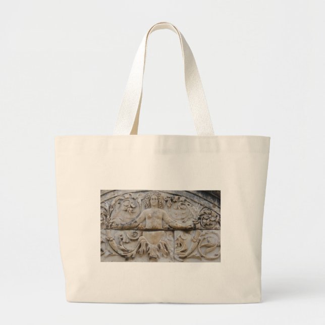 Grand Tote Bag Temple de Hadrian, MÉDUSE - image de méduse (Devant)