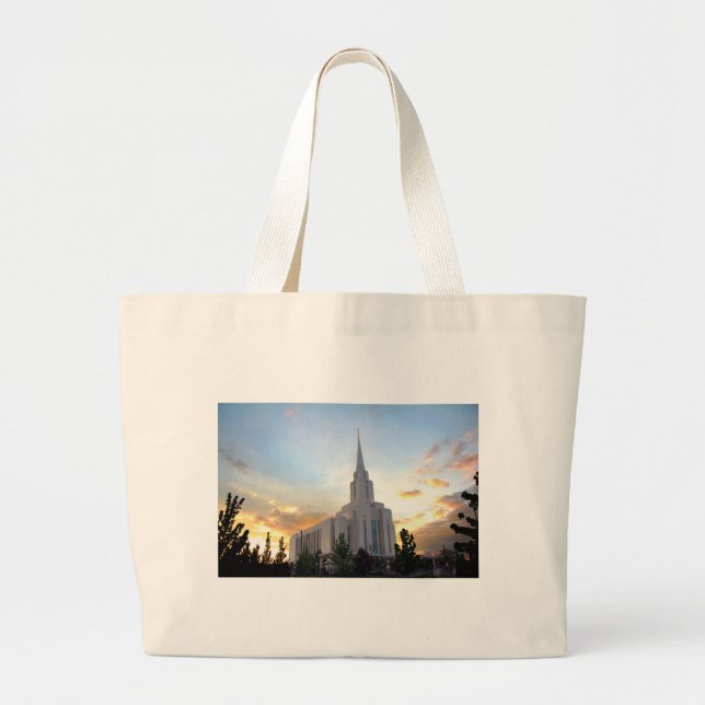 Grand Tote Bag temple mormon Oquirrh Mountain Utah LDS (Devant)
