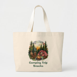 Grand Tote Bag Temps de collation du voyage de camping