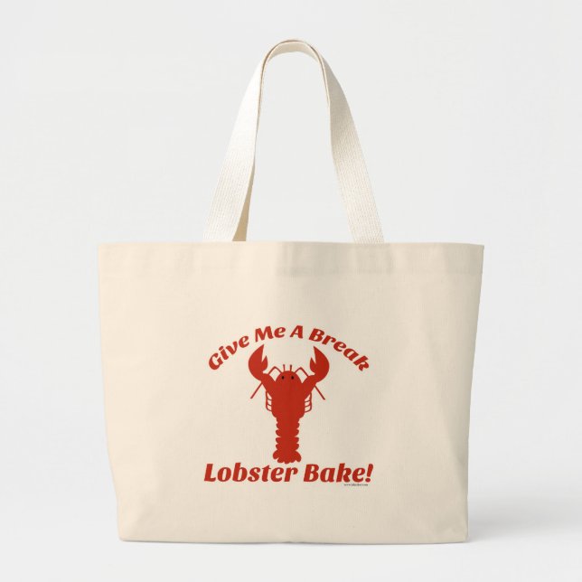 Grand Tote Bag Temps Pour Un Homard Bake Fun Cuisine Art (Devant)