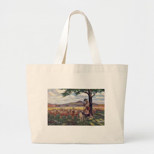 Grand Tote Bag Tendre le mouton (Devant)