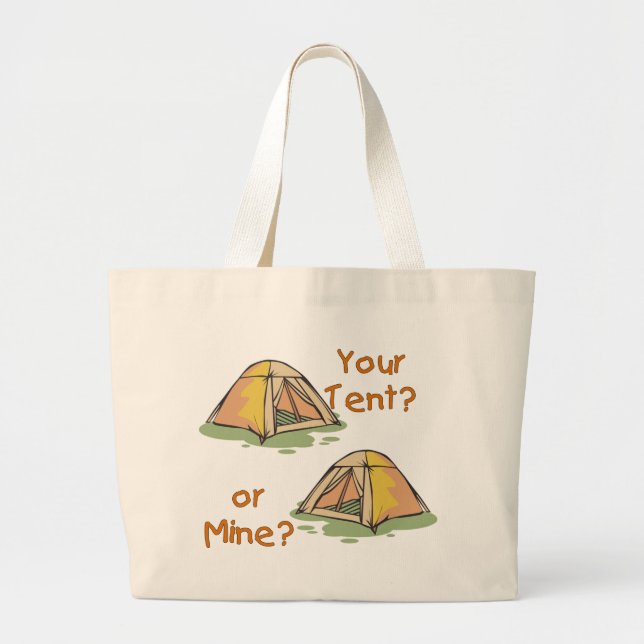 Grand Tote Bag Tentes de camping (Devant)