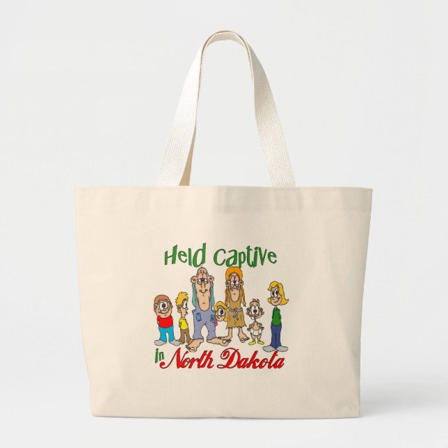 Grand Tote Bag Tenu captif dans le Dakota du Nord (Devant)