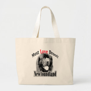 Grand Tote Bag Terre-Neuve doit aimer la bave