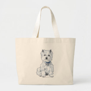 Grand Tote Bag Terrier Blanc de West Highland