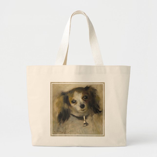 Grand Tote Bag Tête d'un chien, 1870 (huile sur la toile) (Devant)