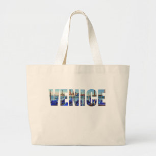 Grand Tote Bag Texte de Venise