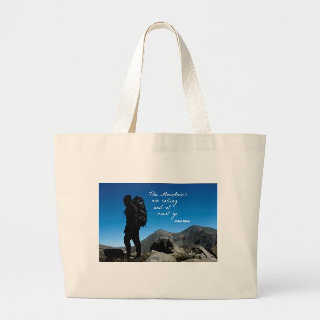 Grand Tote Bag The Mountains are calling and I must go (Devant)