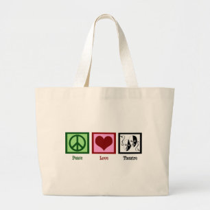 Grand Tote Bag Théâtre Peace Love