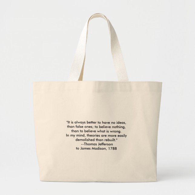 Grand Tote Bag Thomas Jefferson - C'est toujours mieux (Devant)