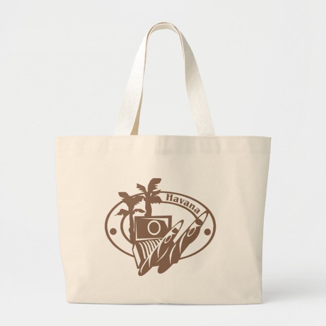 Grand Tote Bag Timbre de La Havane (Devant)