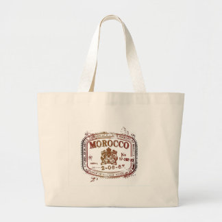 Grand Tote Bag Timbre fané du Maroc