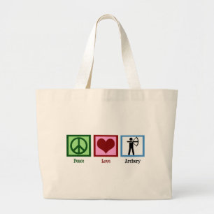 Grand Tote Bag Tir à l'arc d'amour de paix