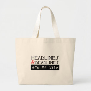 Grand Tote Bag Titres et dates-butoirs