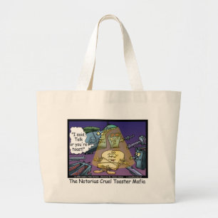 Grand Tote Bag Toast Mafia Drôle Offbeat Cartoon Cadeaux et Tee -