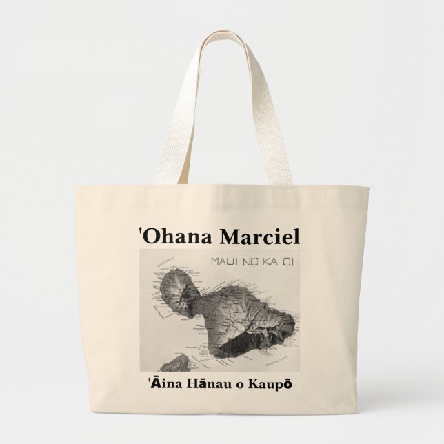 Grand Tote Bag toile enorme Fourre-tout de Marciel de ʻOhana (Devant)