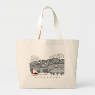 Grand Tote Bag Toile Fourre-tout avec les options nommées